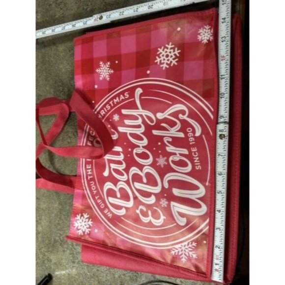 Bath And Body Works Reusable Tote Bag - Candle Day Red White Gingham - Picture 6 of 6